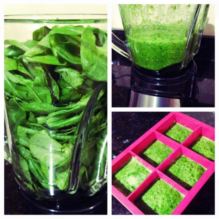 spinach ice cubes
