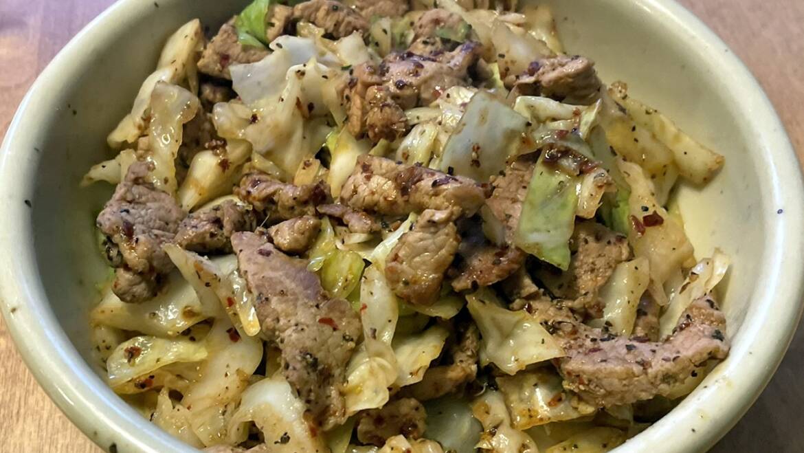 Spicy Pork and Cabbage Bowl